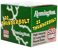 Remington Ammunition 21241 Thunderbolt Bulk 22 LR 40 gr Round Nose 500 Per Box/ 10 Cs